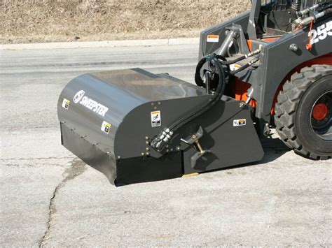 mini skid steer sweeper|skid steer street sweeper attachment.